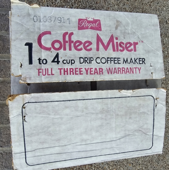 Vintage Regal Coffee Miser 1-4 Cup Poly Drip Coffee Maker USA K7549 Tested Works - Picture 3 of 13